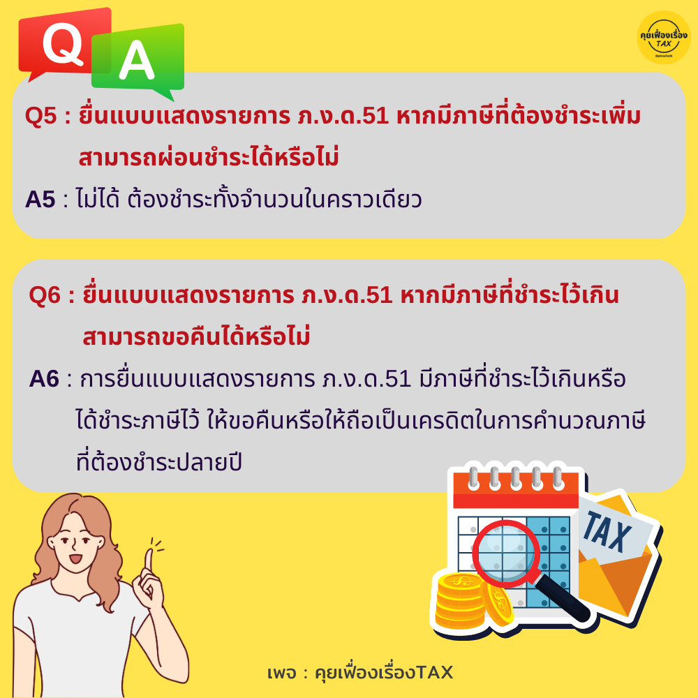 สารพันคำถามเกี่ยวกับการยื่นแบบแสดงรายการ ภ.ง.ด.51