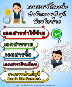 เอกสารที่ต้องส่งสำนักงานบัญชี มีอะไรบ้าง